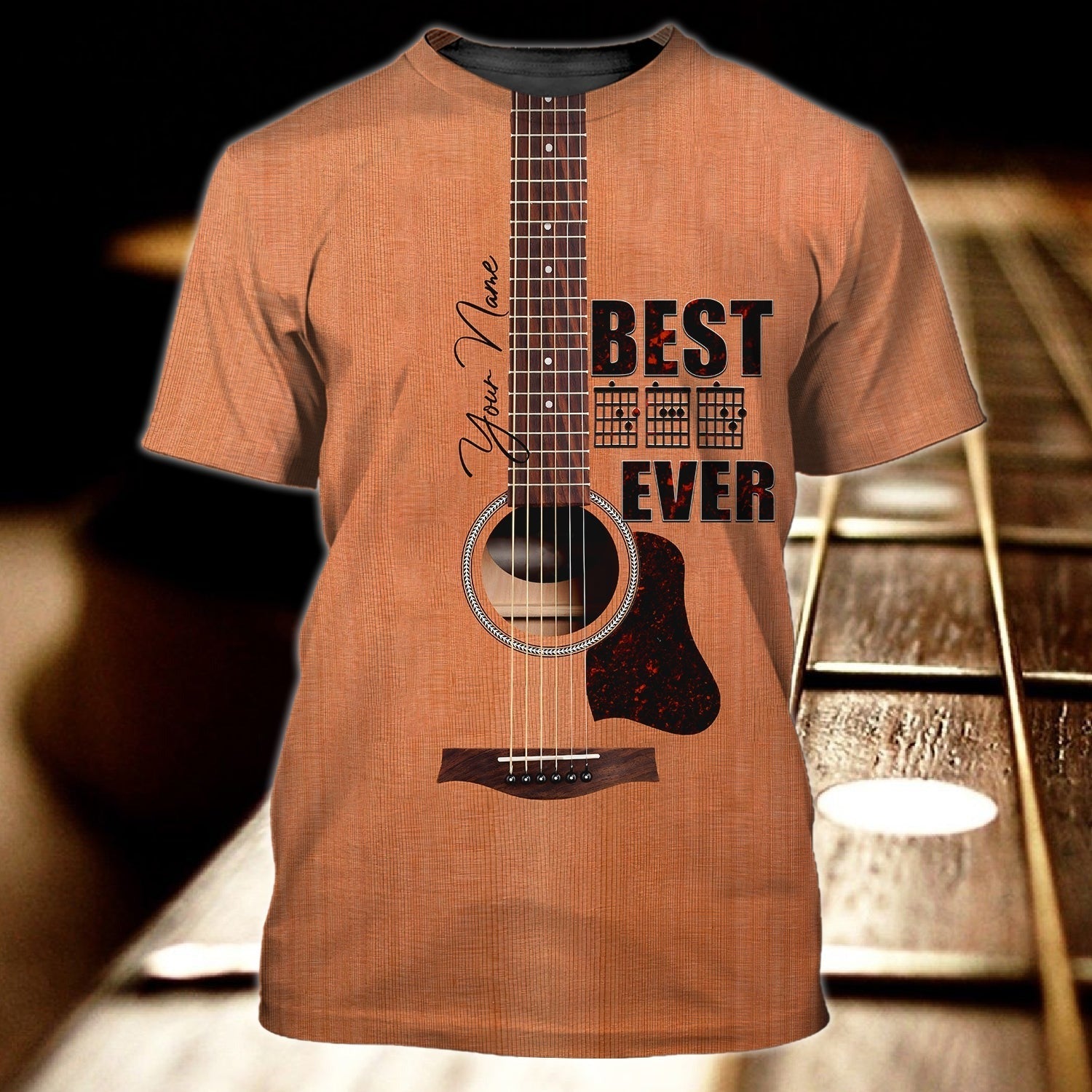 Personalized Guitar Dad 3D All Over Print Shirt, Sublimation Shirt For Dad Love Guitar