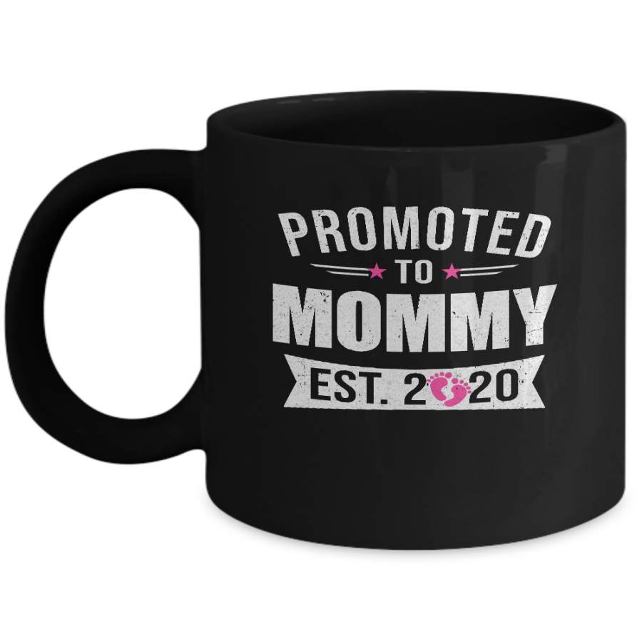 Vintage Promoted to Mommy Its a Girl 2020 New Mom Mug