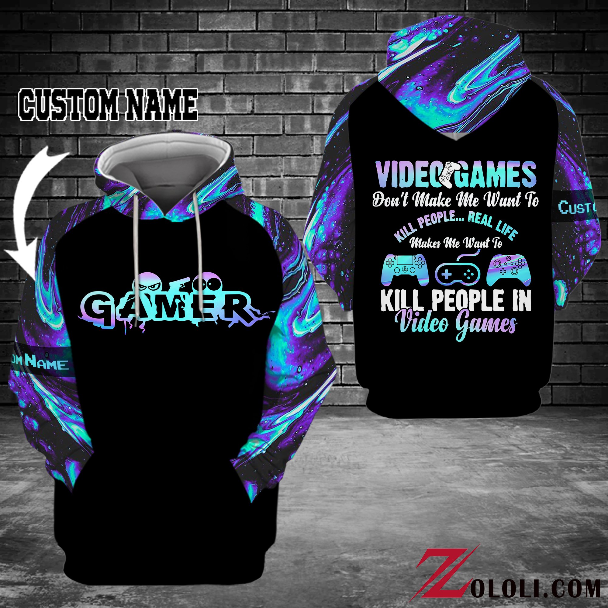 Video game don’t make me want to kill people hoodie 3D custom LKT