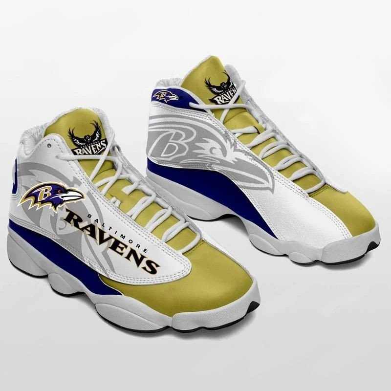 Baltimore Ravens Football Team Air Jordan 13 Printing Shoes Sneaker