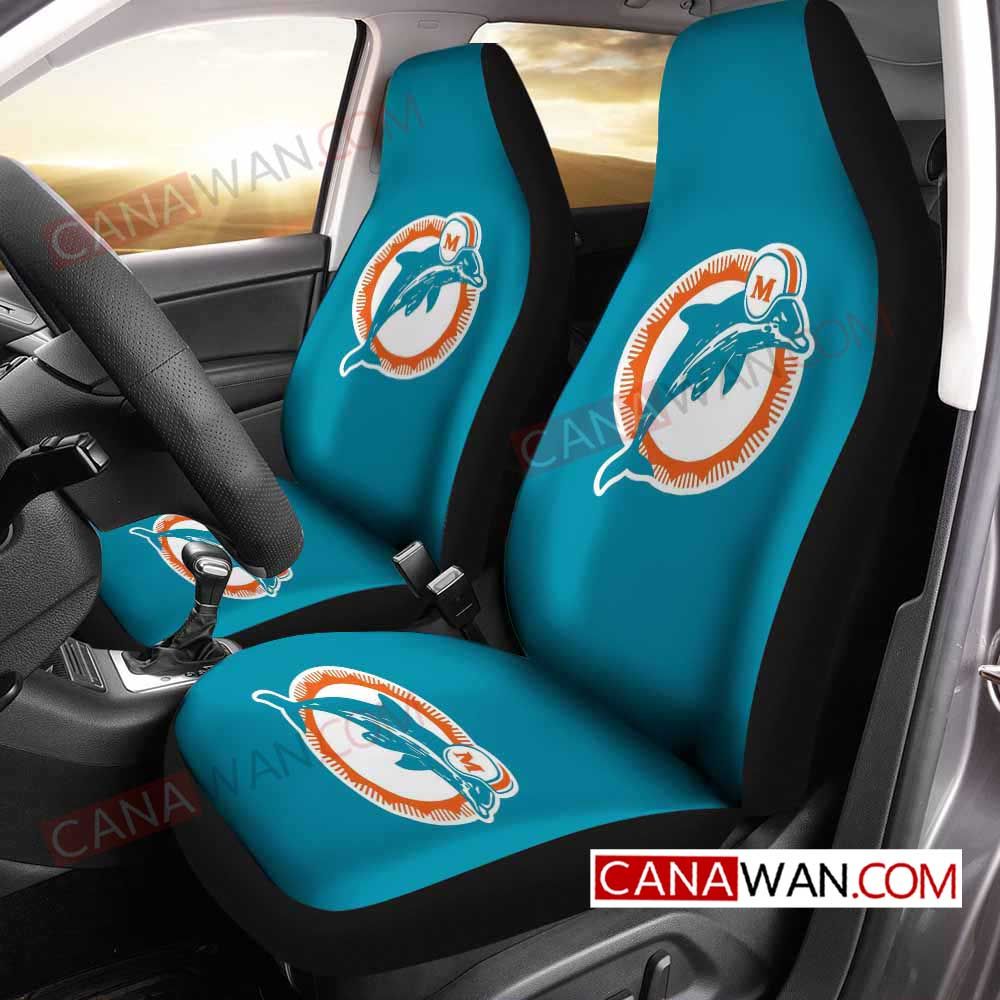 Miami Dolphins Style177 3D Customized Personalized Car Seat Cover