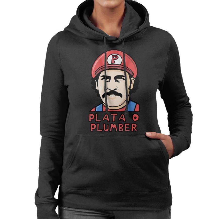Plata O Plumber Narcos Mario Women’s Hooded Sweatshirt