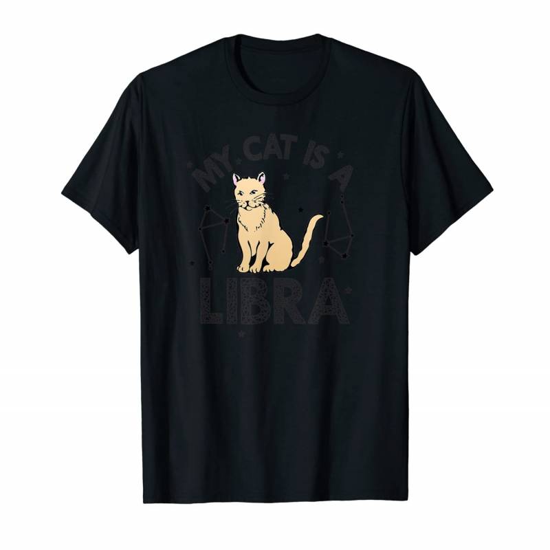 My Cat Is A Libra Astrology Cat Kittens Star Sign Horoscope T-shirt