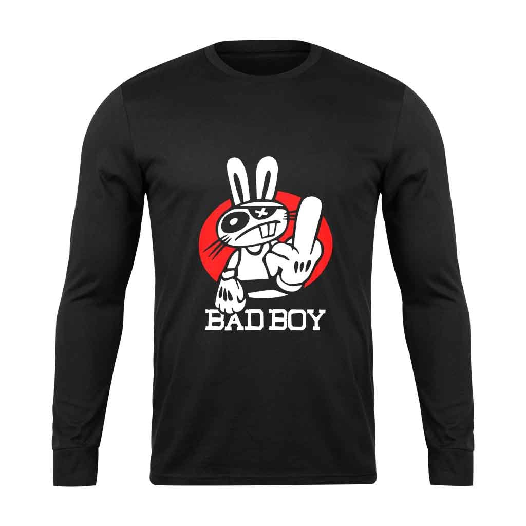 Middle Finger Gangsta Rabbit Bad Boy Long Sleeve T-Shirt