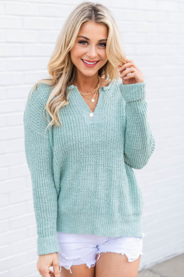 This Time Around Sage Sweater