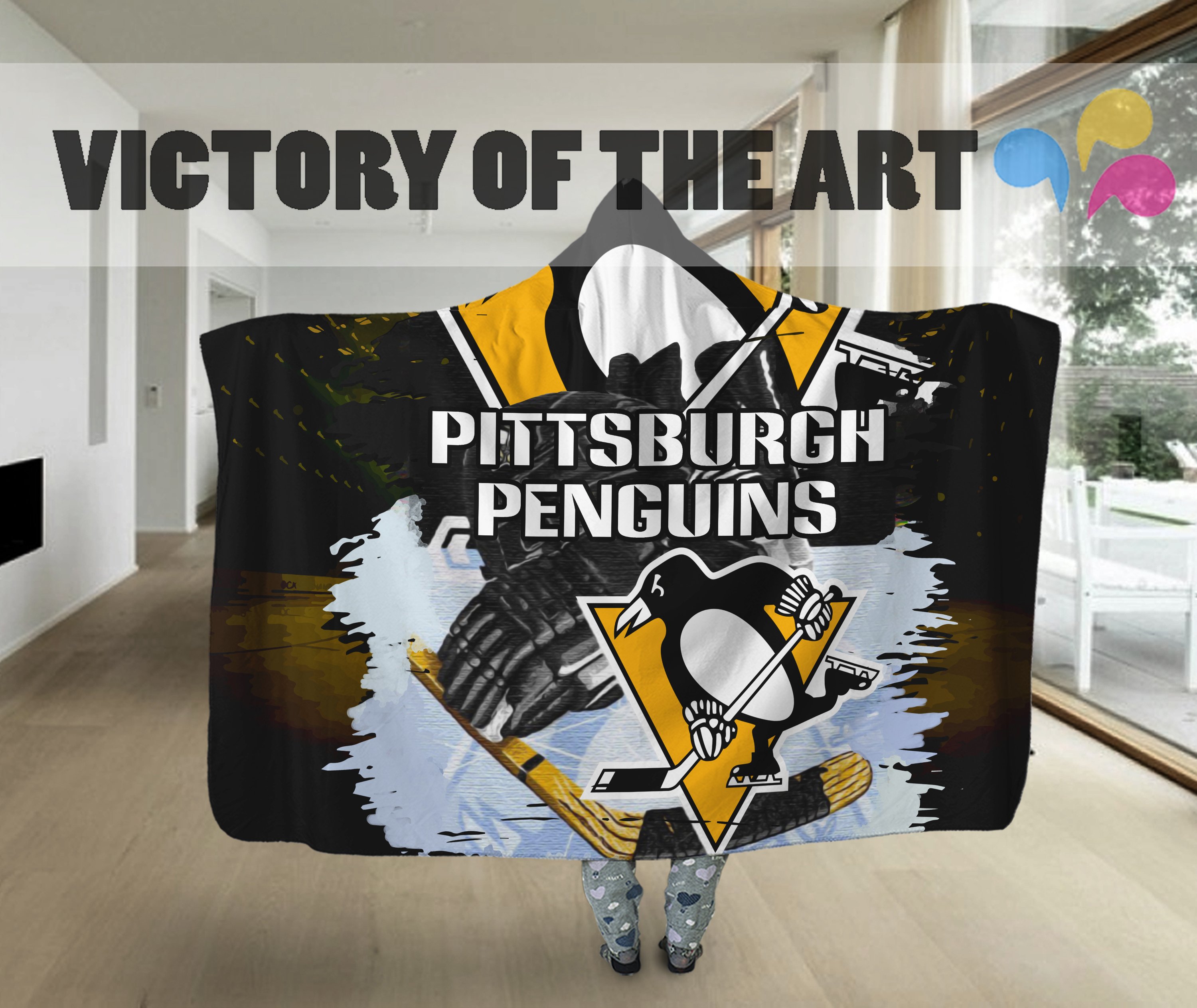 Special Edition Pittsburgh Penguins Home Field Advantage Hooded Blanket