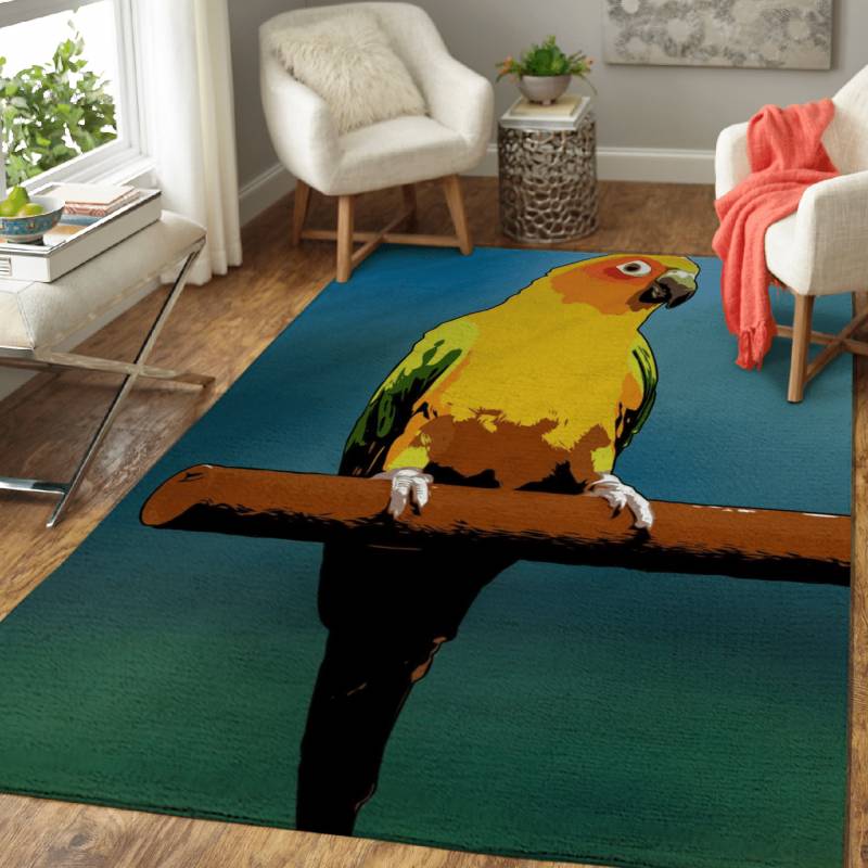 Vector Sun Conure Parrot – Animals Area Rug Carpet