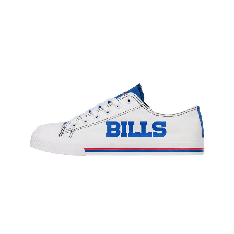 Buffalo Bills NFL Mens Low Top White Canvas Shoes