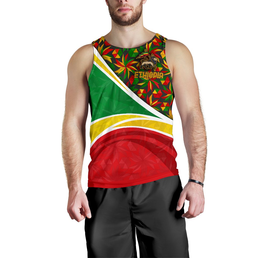 1stTheWorld Ethiopia Tank Top, Ethiopia Lion Of Judah Flag Rasta A10