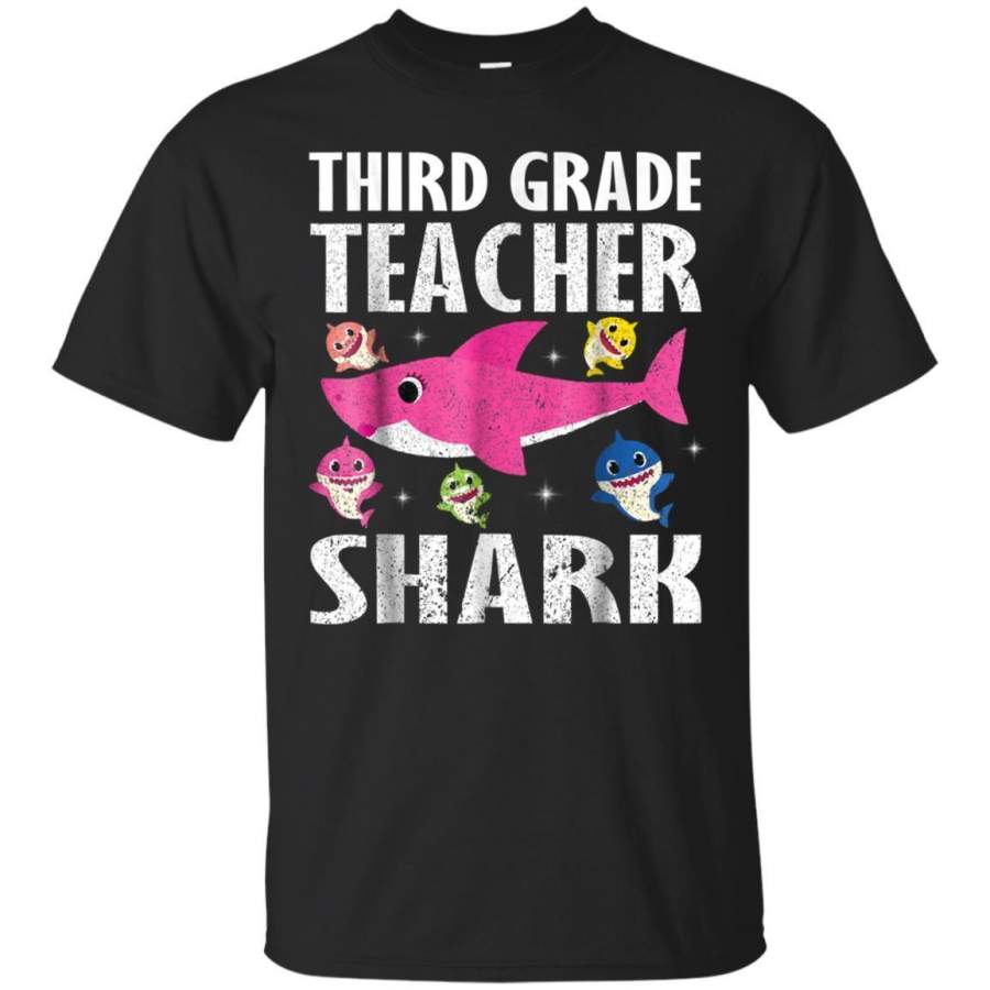 AGR Cute Smile Mommy  Baby Third Grade Teacher Sharks Tshirt Jaq T-shirt