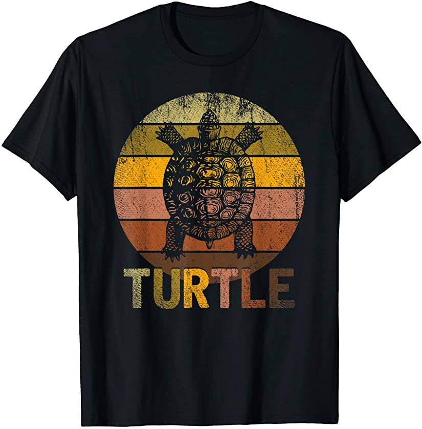 Retro Sea Animal Ocean Creature Lover Aquarist Gift Turtle T-Shirt