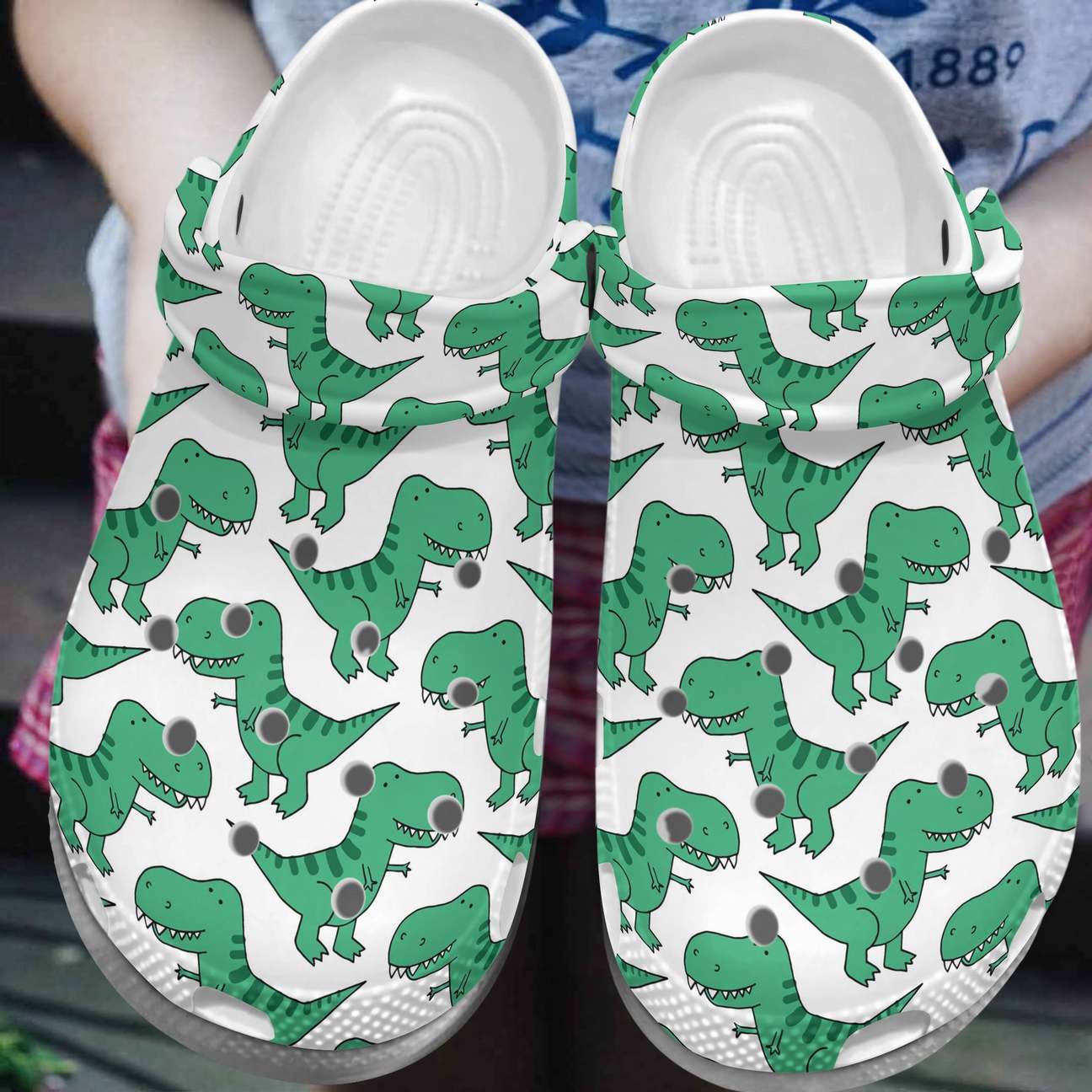 Dinosaur Personalized Clog, Custom Name, Text, Color, Number Fashion Style For Women, Men, Kid, Print 3D Cutiest Dino