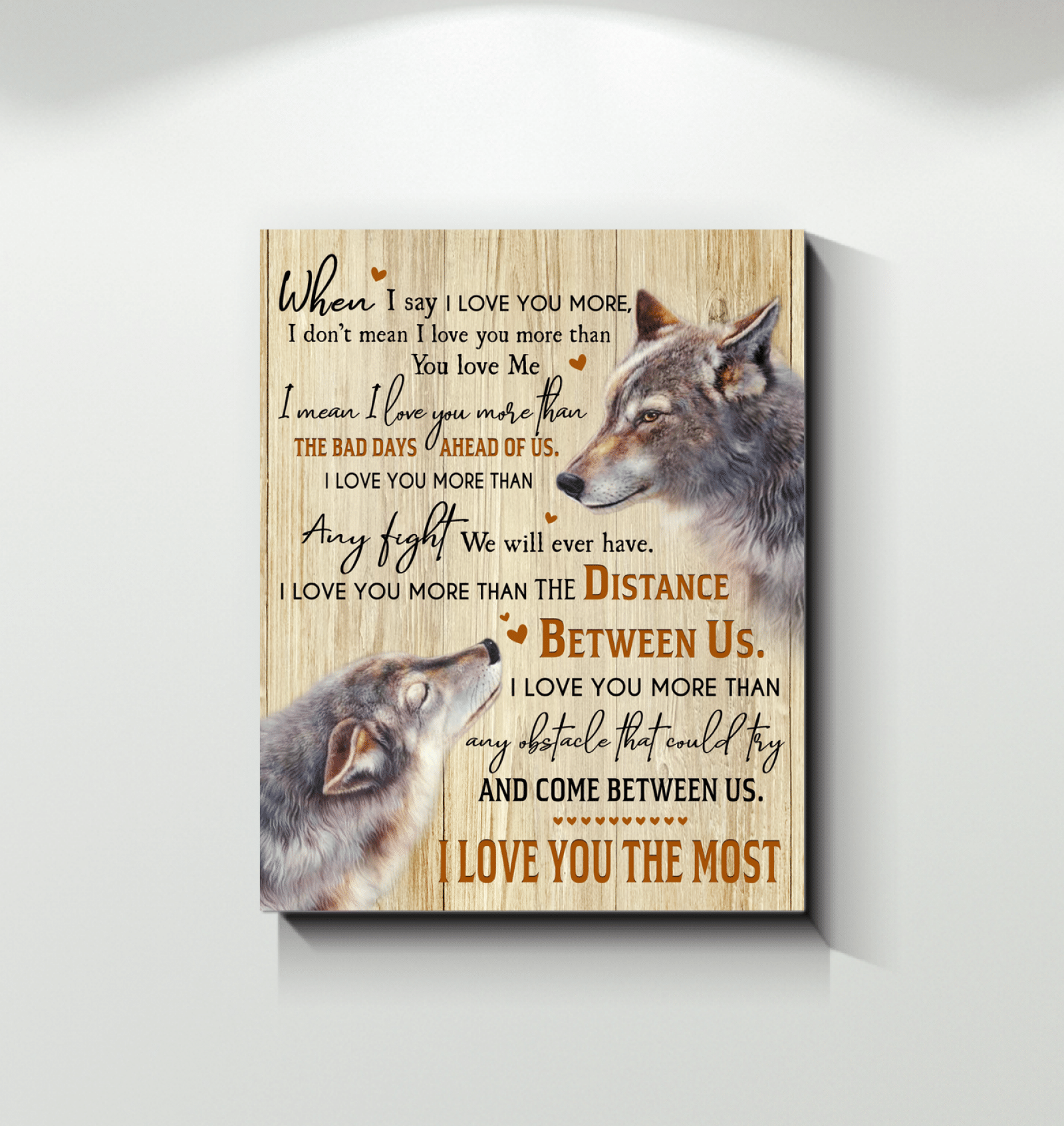 Canvas – Wolf – I Love You The Most Christmas Gift Ideas