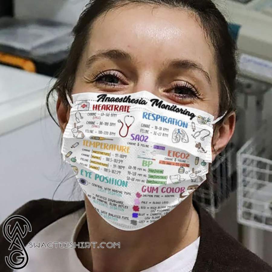 Anaesthesia monitoring knowledge all over printed face mask