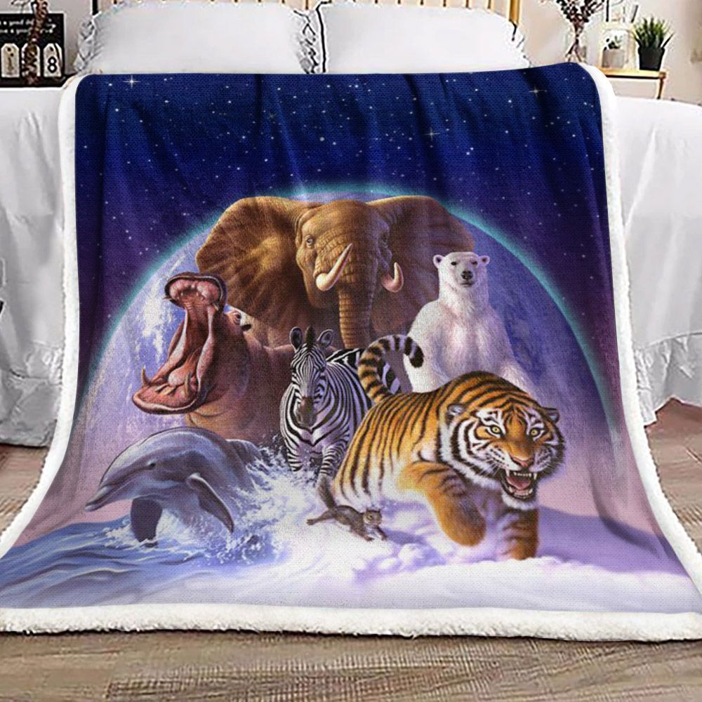 Animal Magic Sherpa Fleece Blanket Rraz