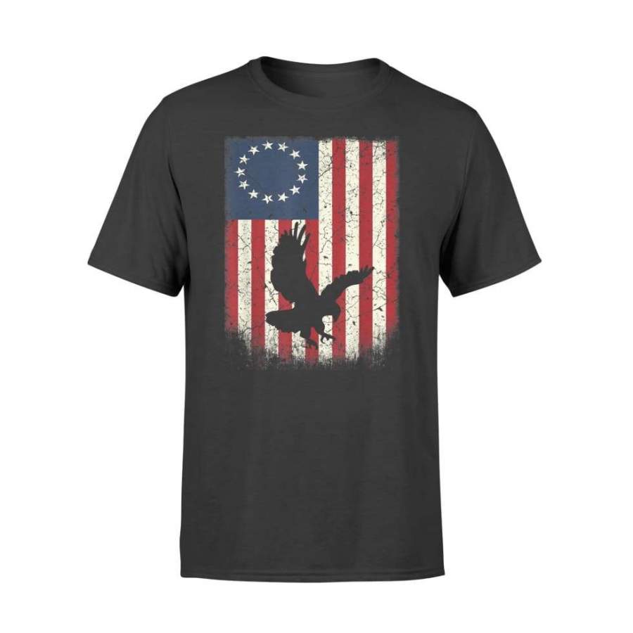 Betsy Ross American Revolutionary War Flag Vintage – Standard T-shirt