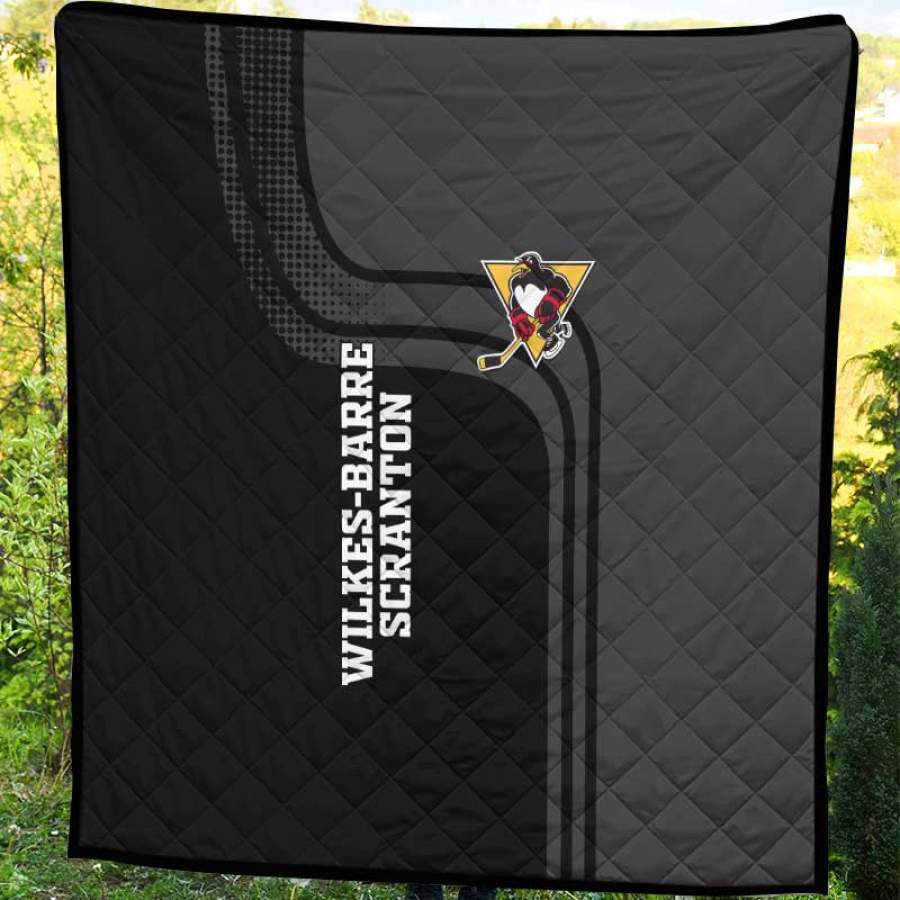 Wilkes Barre Scranton Penguins Best Design Ever In Gray Personalized Custom 3D Full Print Blanket