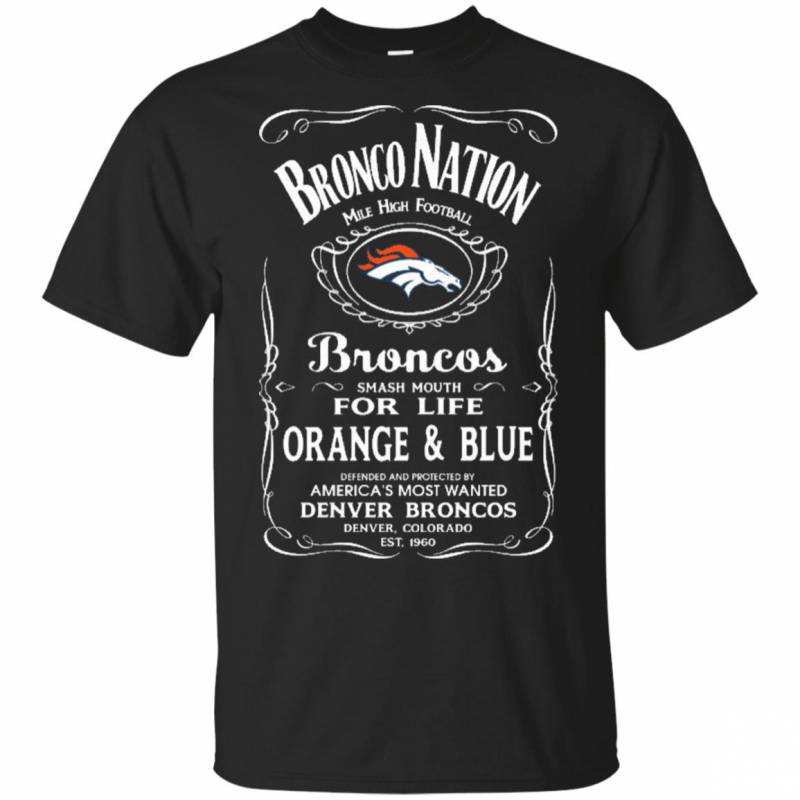 BRONCO NATION MILE HIGH FOOTBALL DENVER BRONCOS SLOGAN SHIRTS