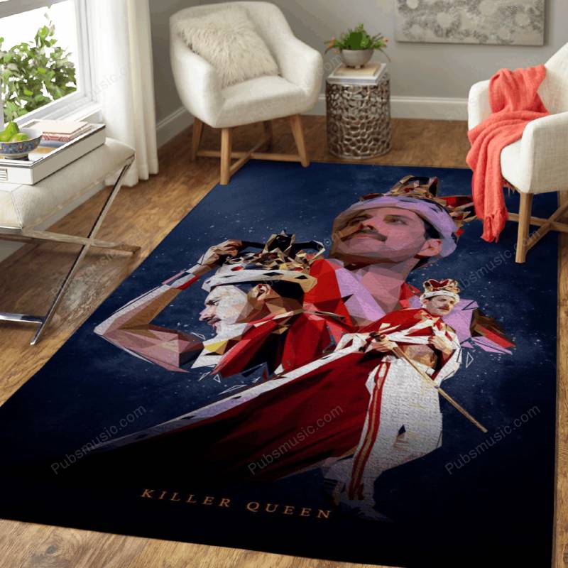 FREEDIE MERCURY  – Music Pop Art Area Rug Carpet