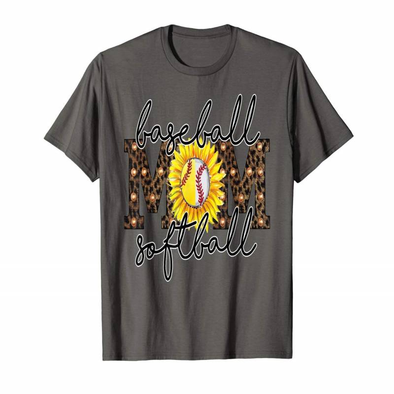 Ball Mom Softball Baseball Gifts Women Leopard Print T-shirt