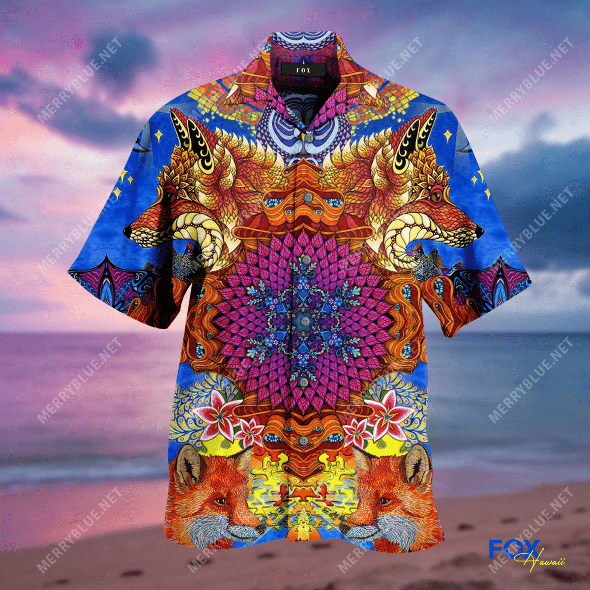 Buy Awesome Fox Unisex Hawaii Shirt Ha11400