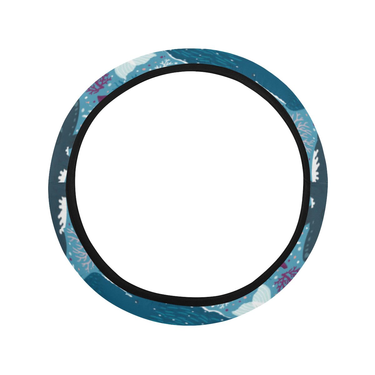 Whale Design Pattern Car Steering Wheel Cover