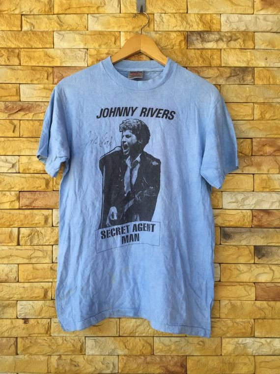 Rare Vintage 90S Johnny Rivers Shirt Have Signiture Use Marker Pen At Front Shirt