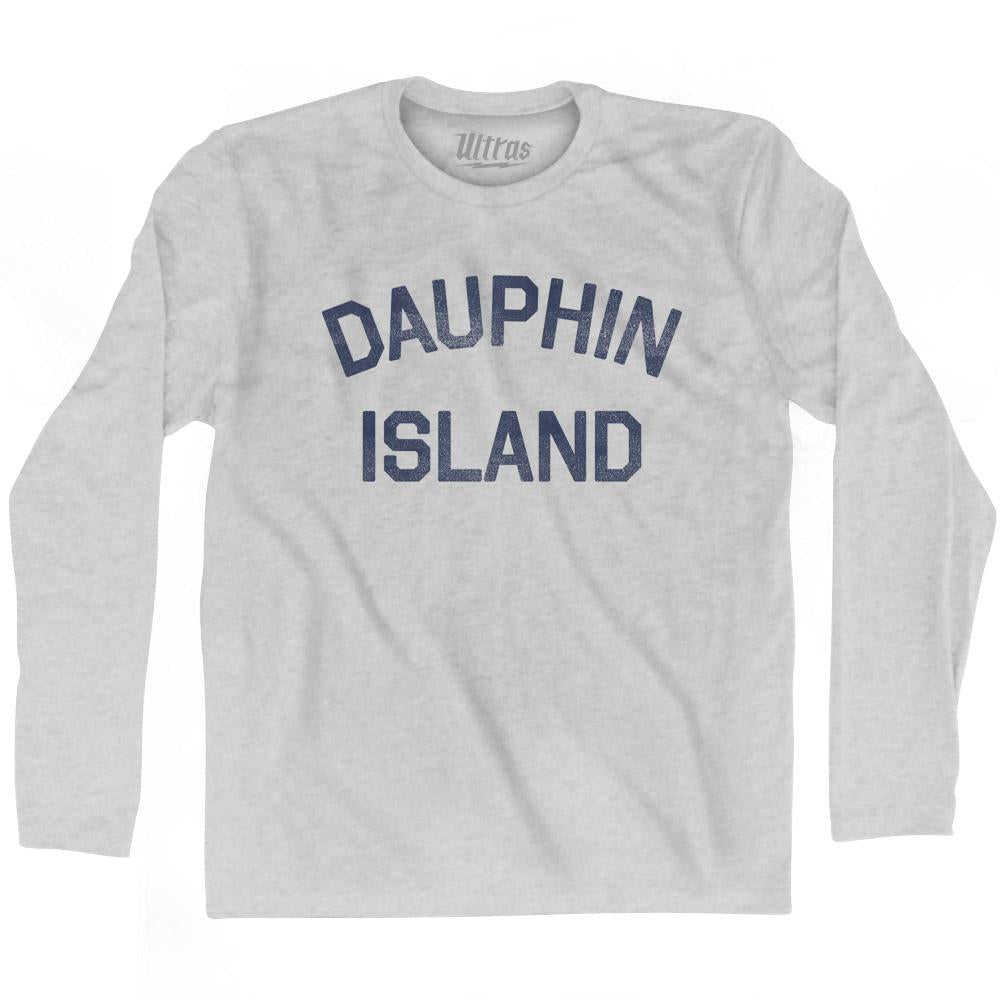 Alabama Dauphin Island Adult Cotton Long Sleeve Vintage T-shirt