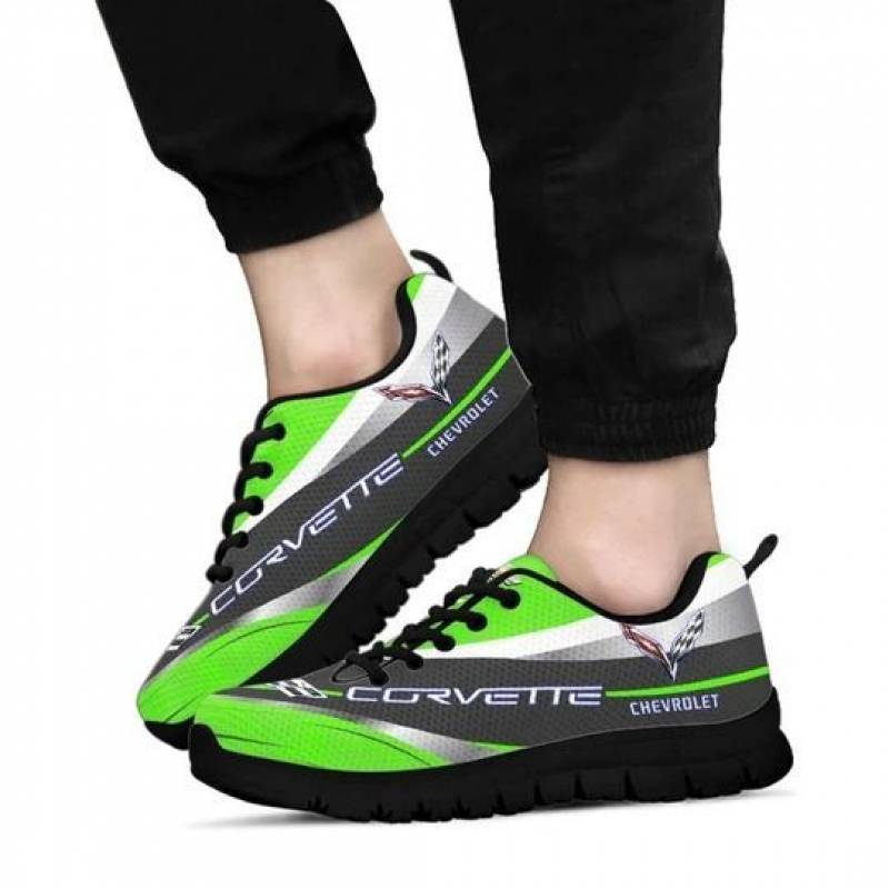 3D Printed Chevrolet Corvette NTA Sneakers For Men & Women Ver 10 (Green)