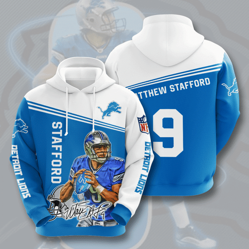 Sports Team Matthew Stafford Detroit Lions No1125 Hoodie 3D Jacket 3D Pullover Zip Hoodie Dqh1130