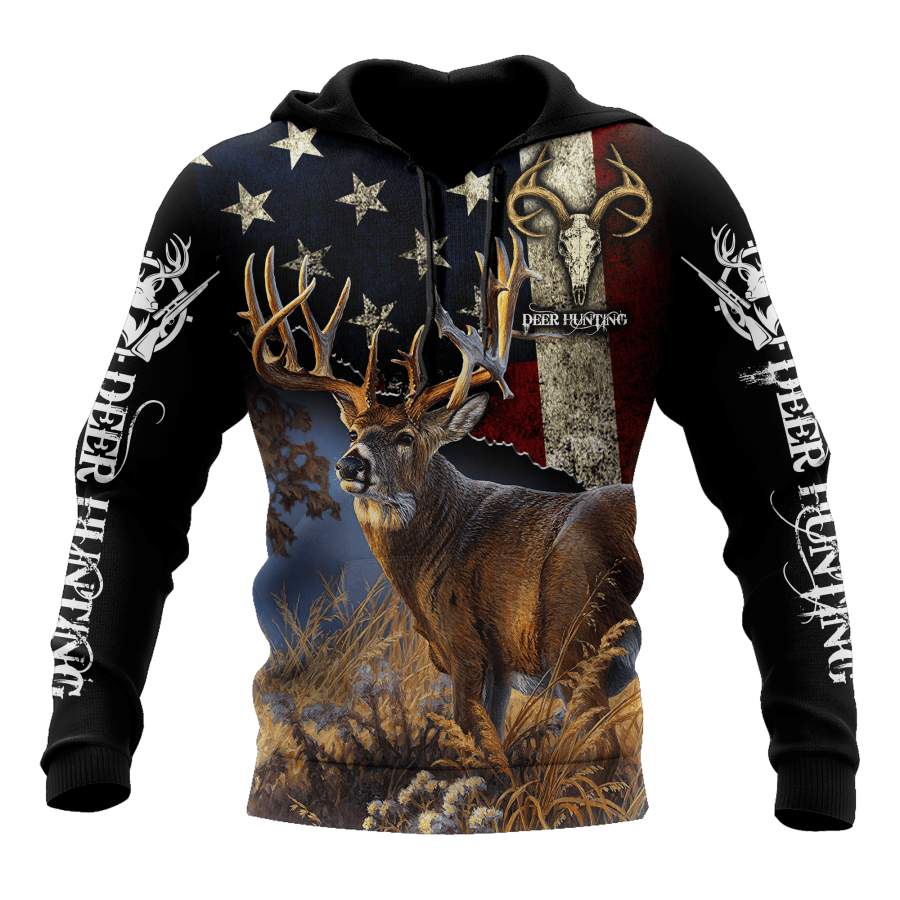 All Over Printed Deer Hunting Hoodie MEI09212001