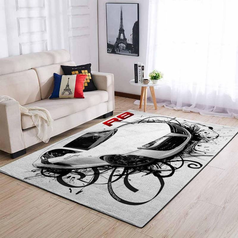 Audi R8 In Swirls Rug