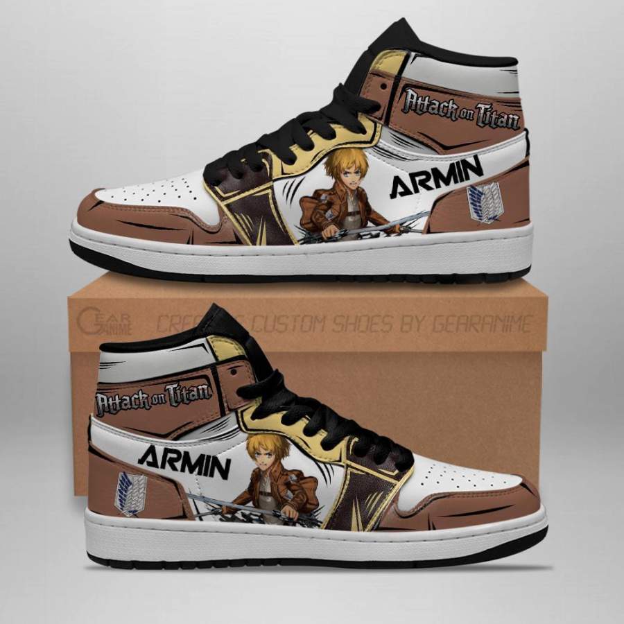 Armin Shoes High Top Attack On Titan Anime Sneakers