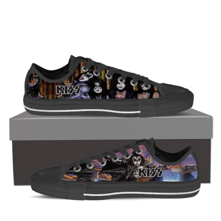 Kiss Band Low Top Sneakers Shoes For Men