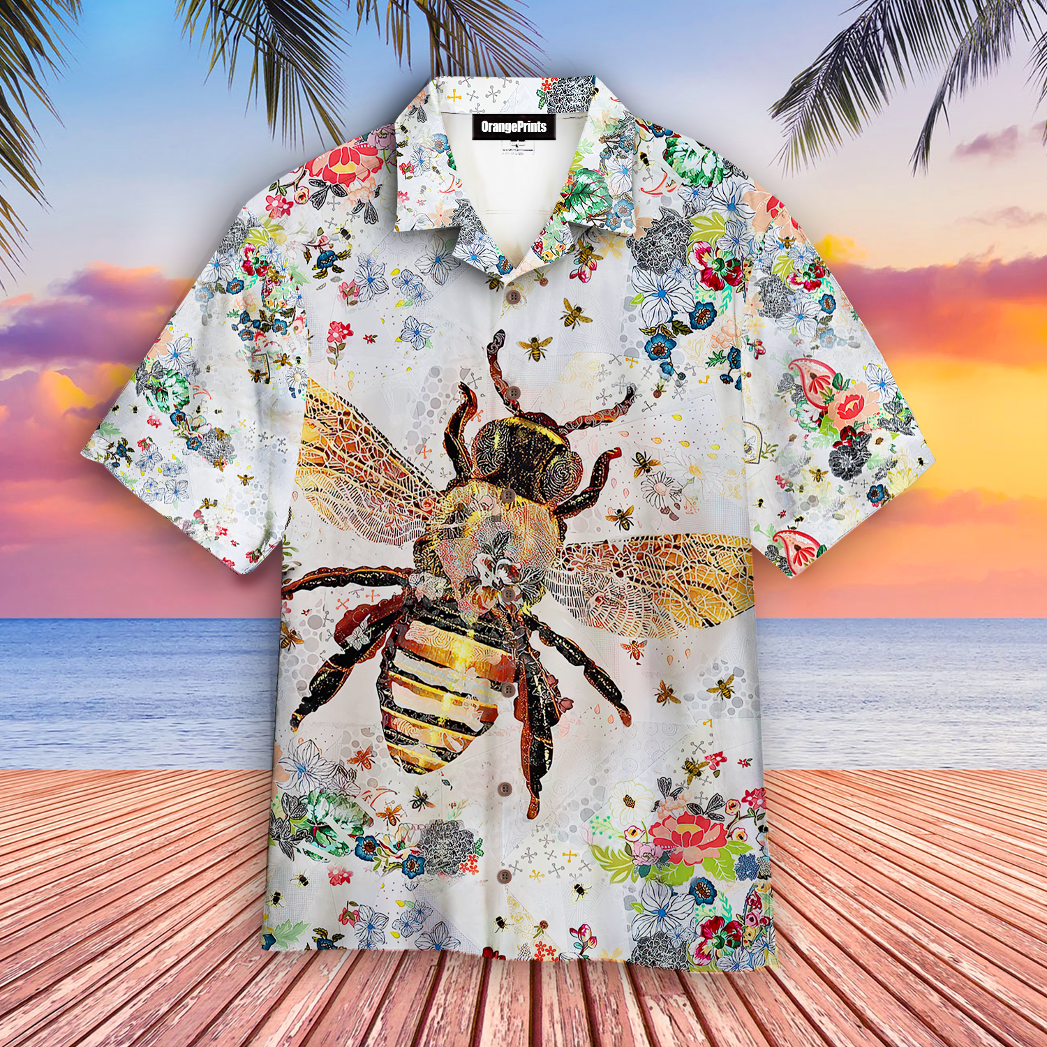 Bee Colorful Hawaii Shirt For Men Women Ha50054