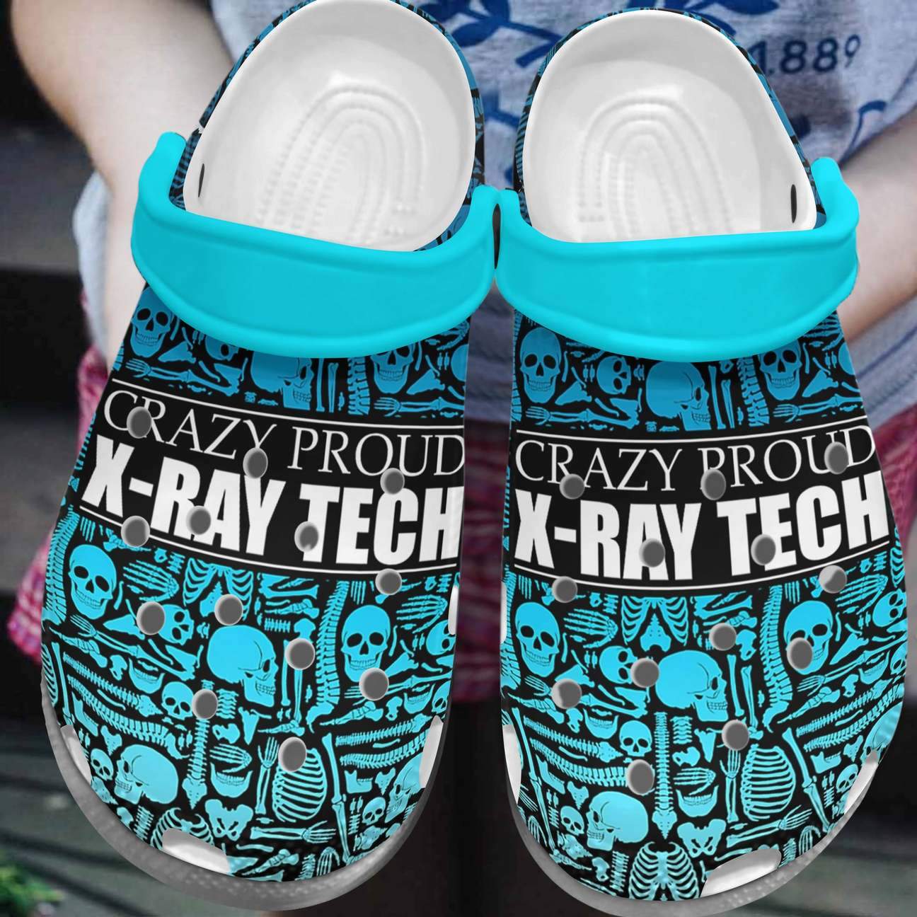 Rad Tech Personalized Clog, Custom Name, Text, Color, Number Fashion Style For Women, Men, Kid, Print 3D Crazy Proud X-Ray Tech