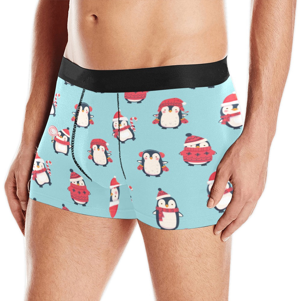 Cute Penguin Christmas  Design Pattern Men’S All Over Print Boxer Briefs Men’S Underwear