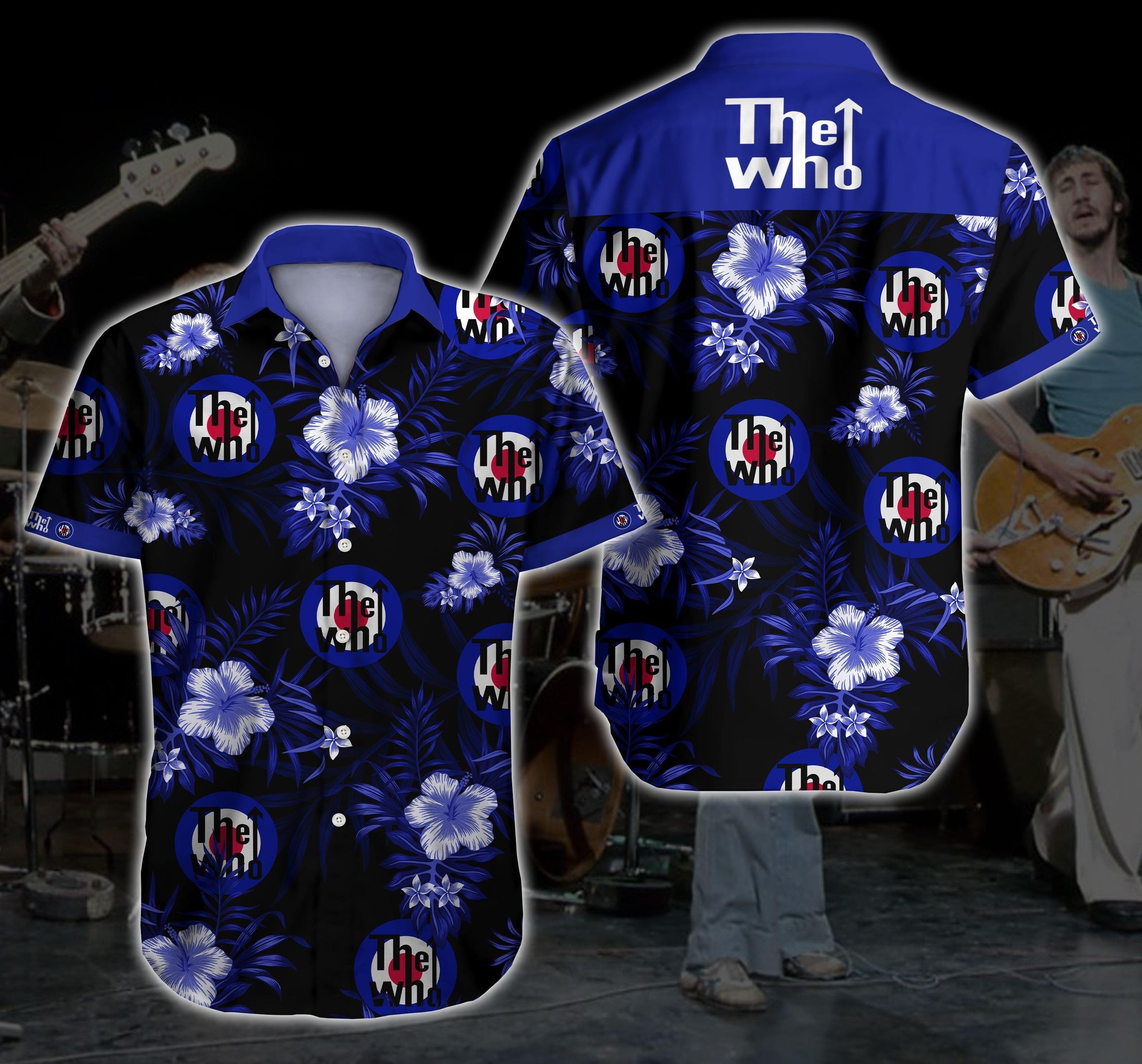 The Who Hawaiian Shirt Summer Button Up For Men Beach Wear Short Sleeve Hawaiian Ha58639