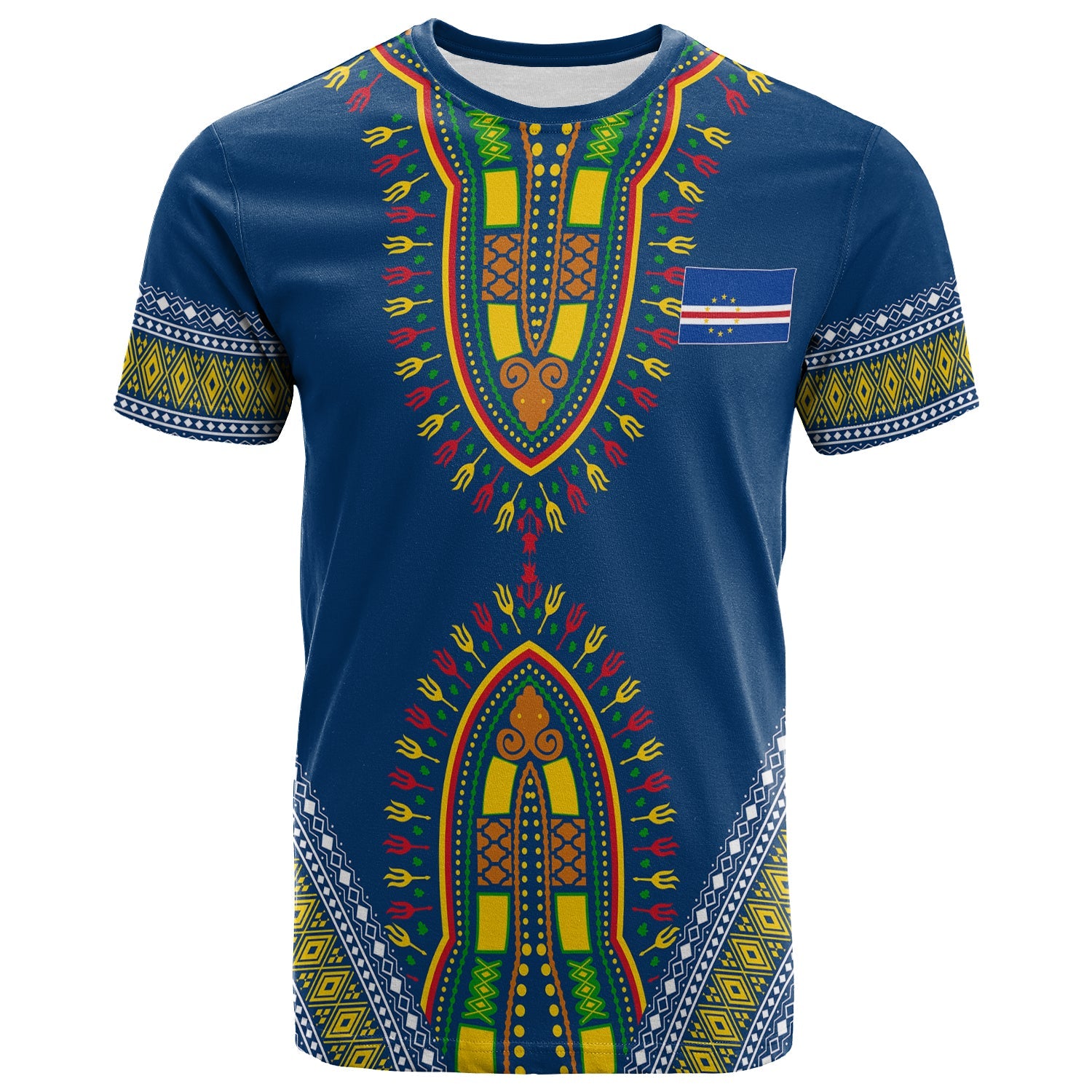 Kabu Verdi Dashiki Design Personalised T Shirt – Proud Cape Verdean Lt7