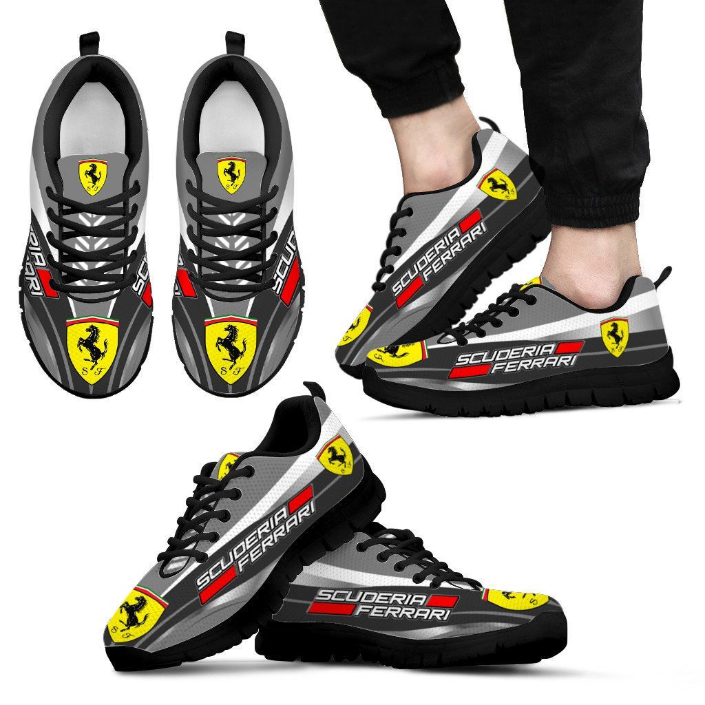 3D Printed Scuderia Ferrari TNC-HL Sneakers For Men & Women Ver2 (Grey)