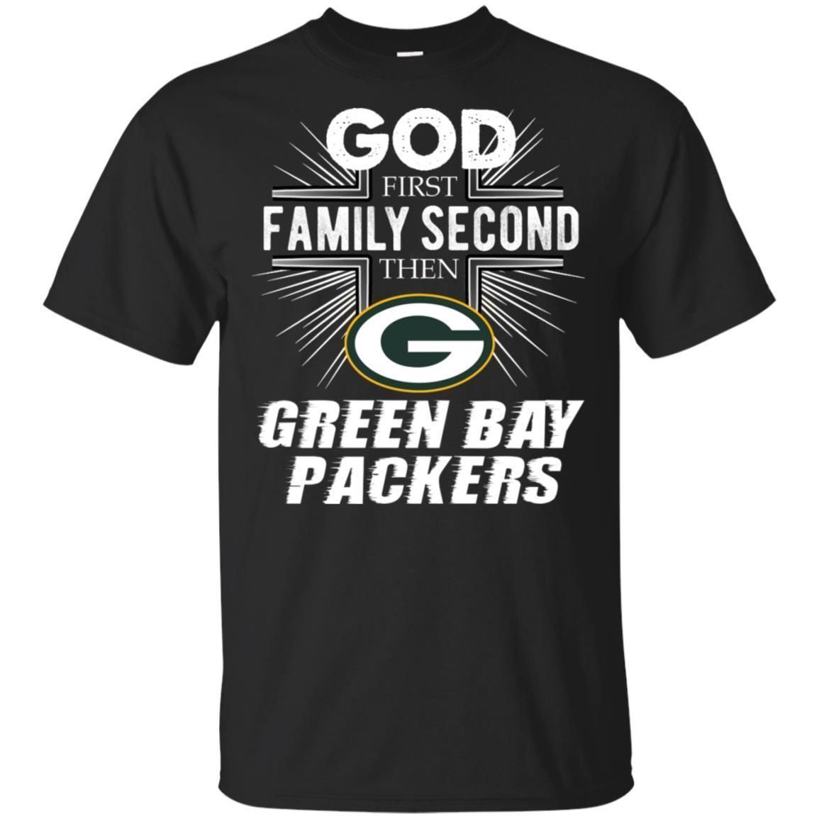 God First Family Second then Green Bay Packers T-shirt for football fans PT06