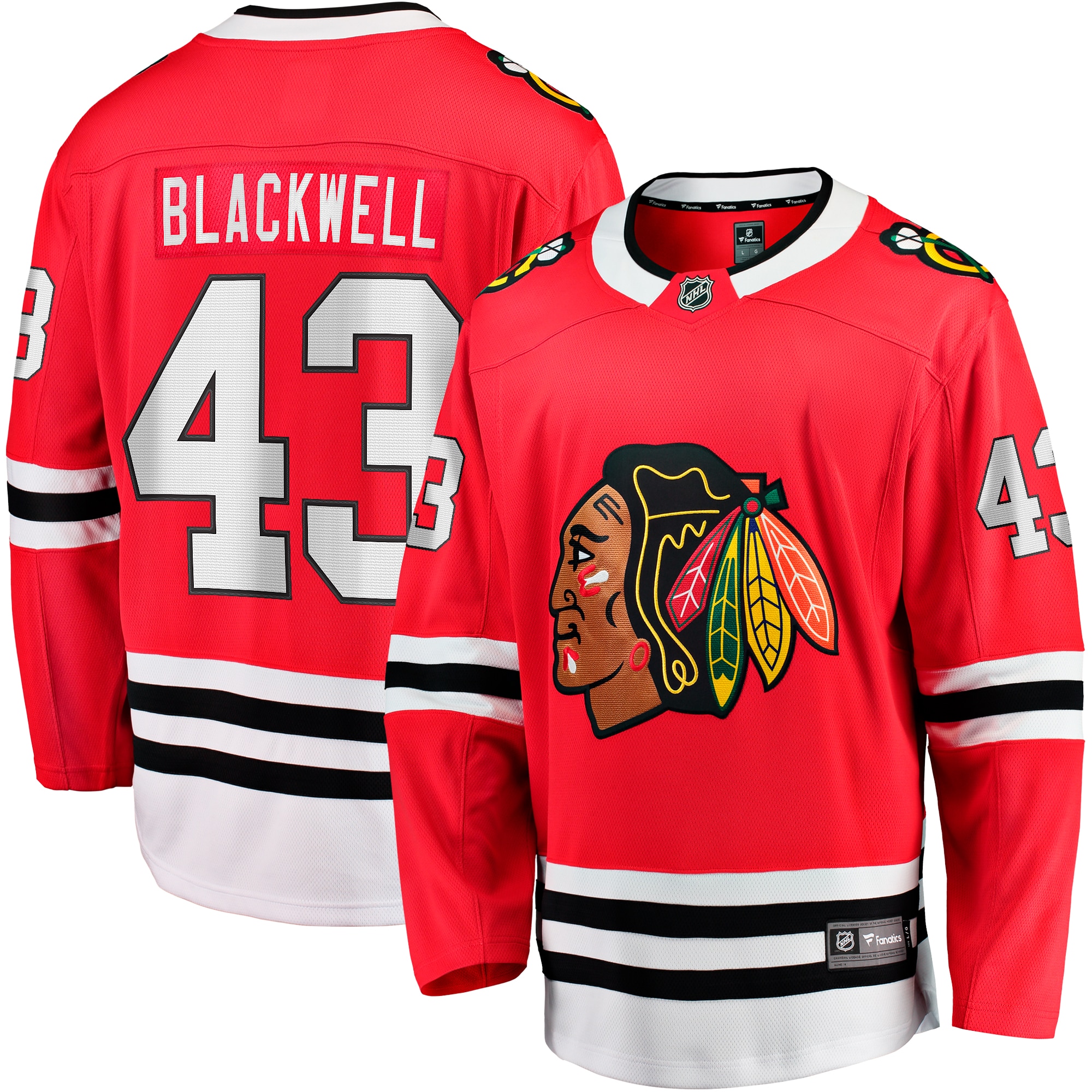 Men's Chicago Blackhawks Colin Blackwell Red Home Breakaway Jersey