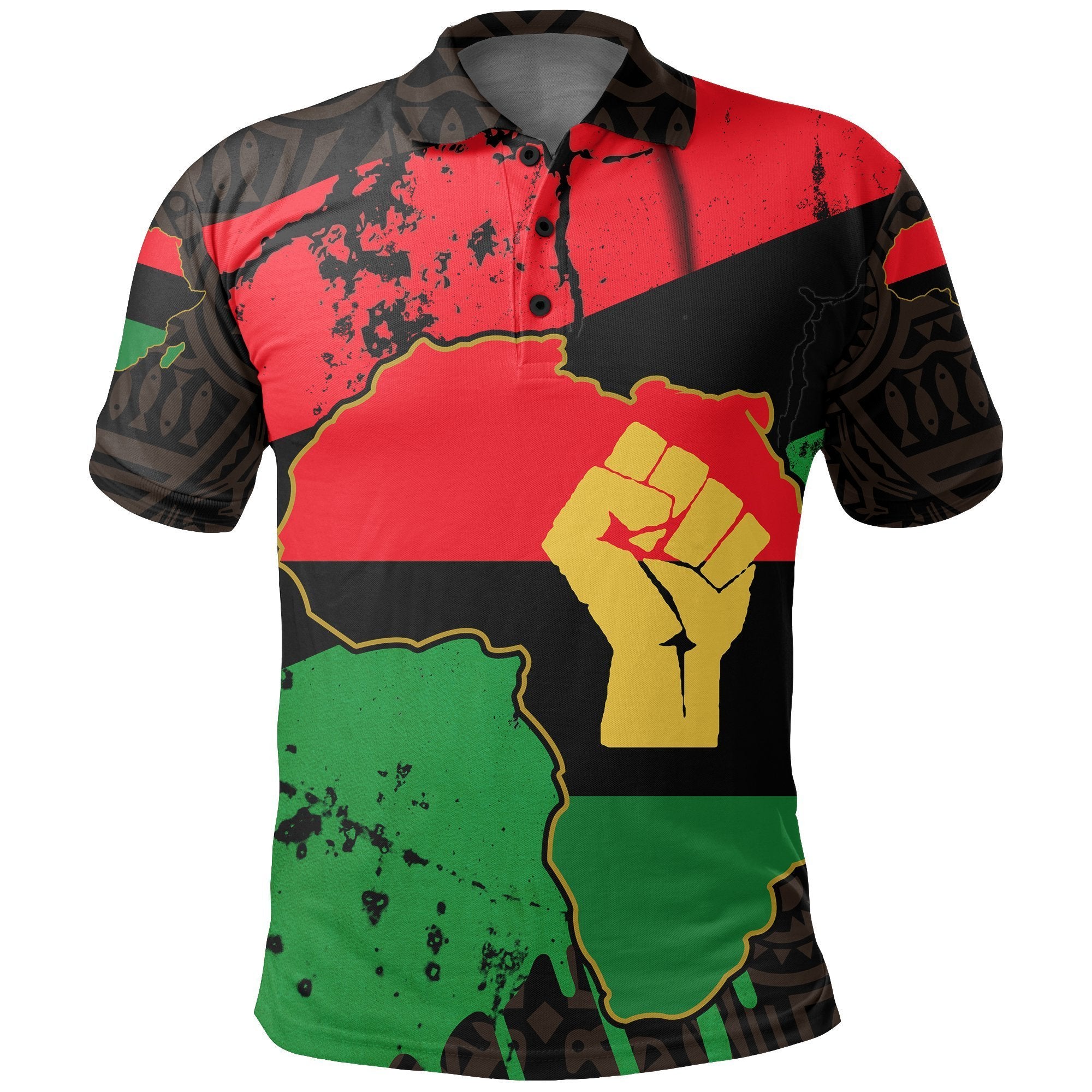 Greek Life Polo Shirt – Greek Life Map Black Power My Blood