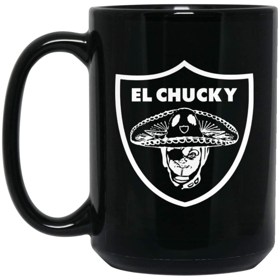 EL Chucky Raider Chucky Jon Gruden Black Big Mug