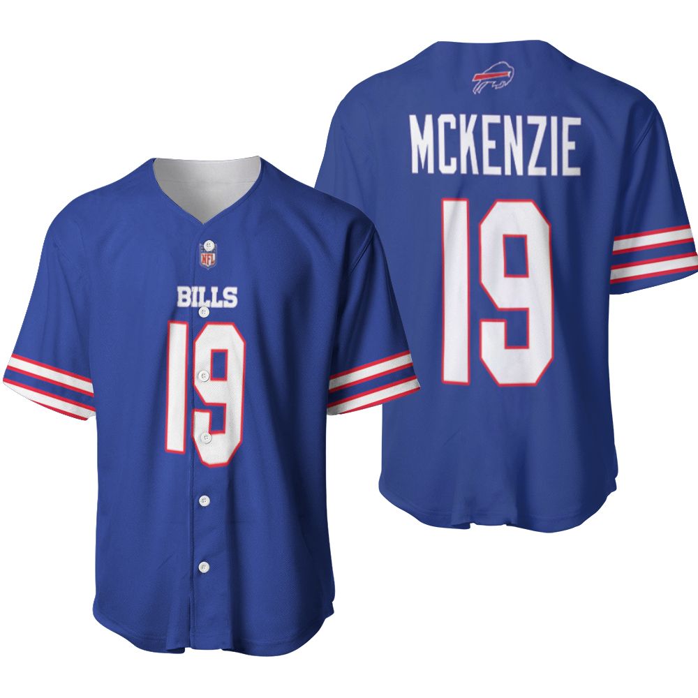 Buffalo Bills Isaiah Mckenzie #19 NFL Legend Player American Football Game Royal 3D Designed Allover Gift For Bills Fans Baseball Jersey