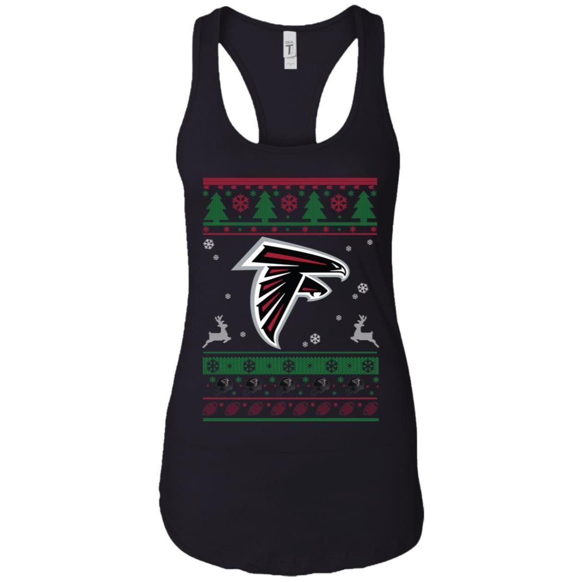 Atlanta Falcons Logo Football Teams Ugly Christmas Sweater Women Tank