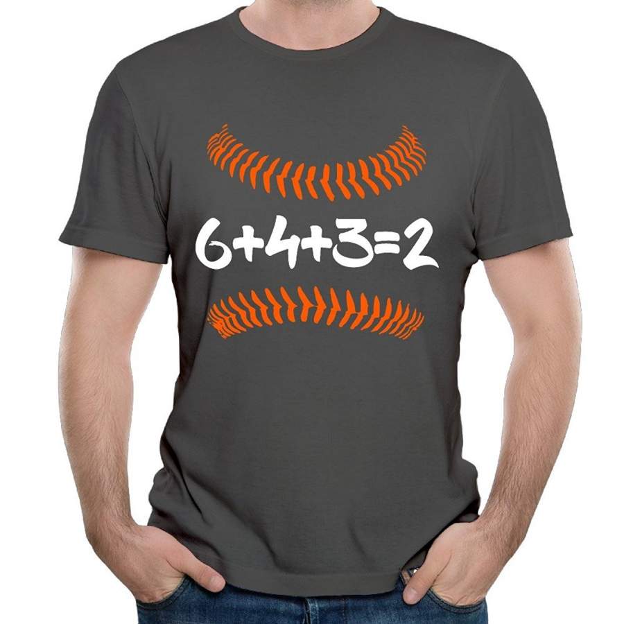 6+4+3=2 Math Baseball Mom And Dad Man’S T-Shirt Cotton T-Shirt