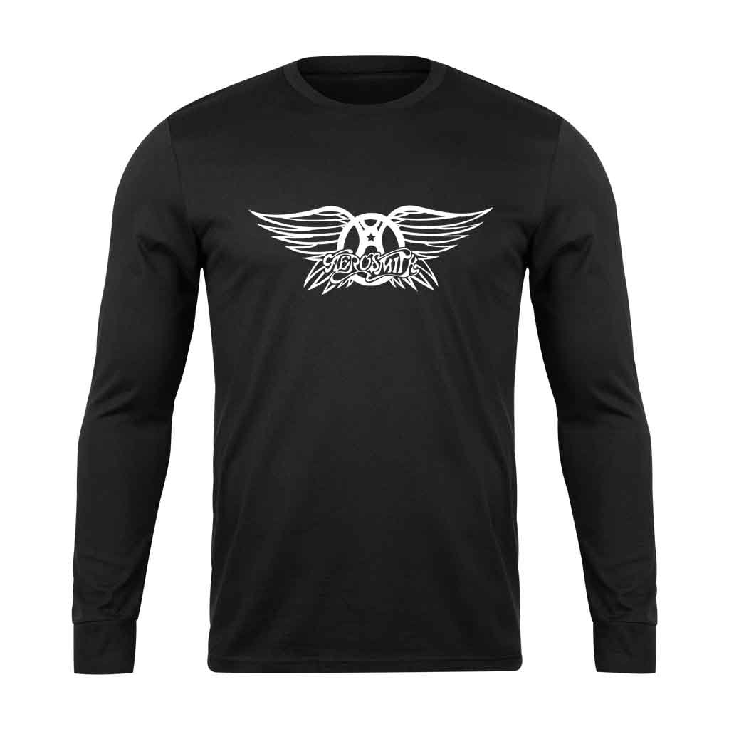 Vintage 90’s Aerosmith Rock Band Music Logo Long Sleeve T-Shirt