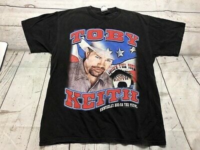 Vintage Toby Keith 2003 Shock ‘n Y’all Tour T-shirt M Unmuzzled On Prowl 8905