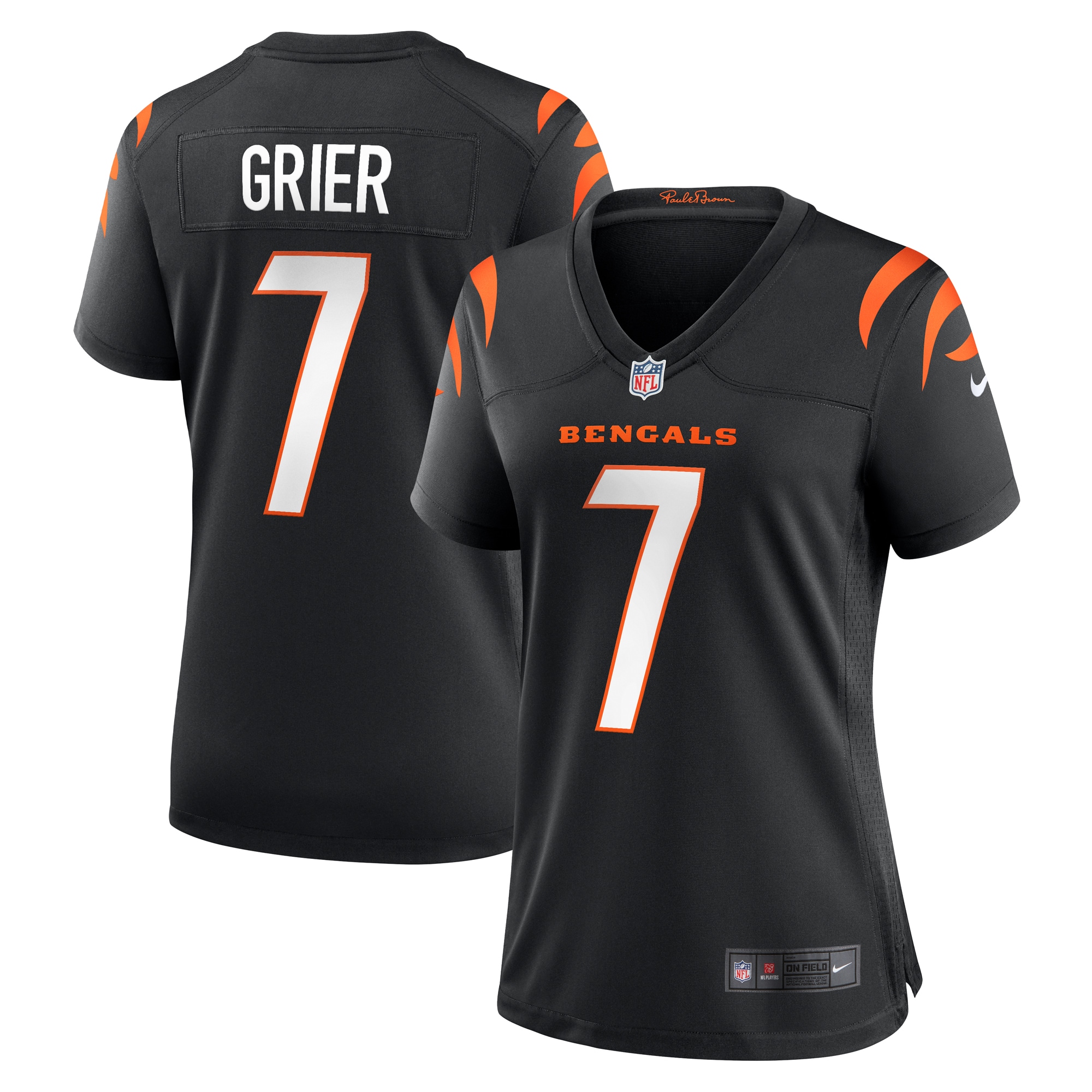 Will Grier Cincinnati Bengals Women's Team Game Jersey – Black